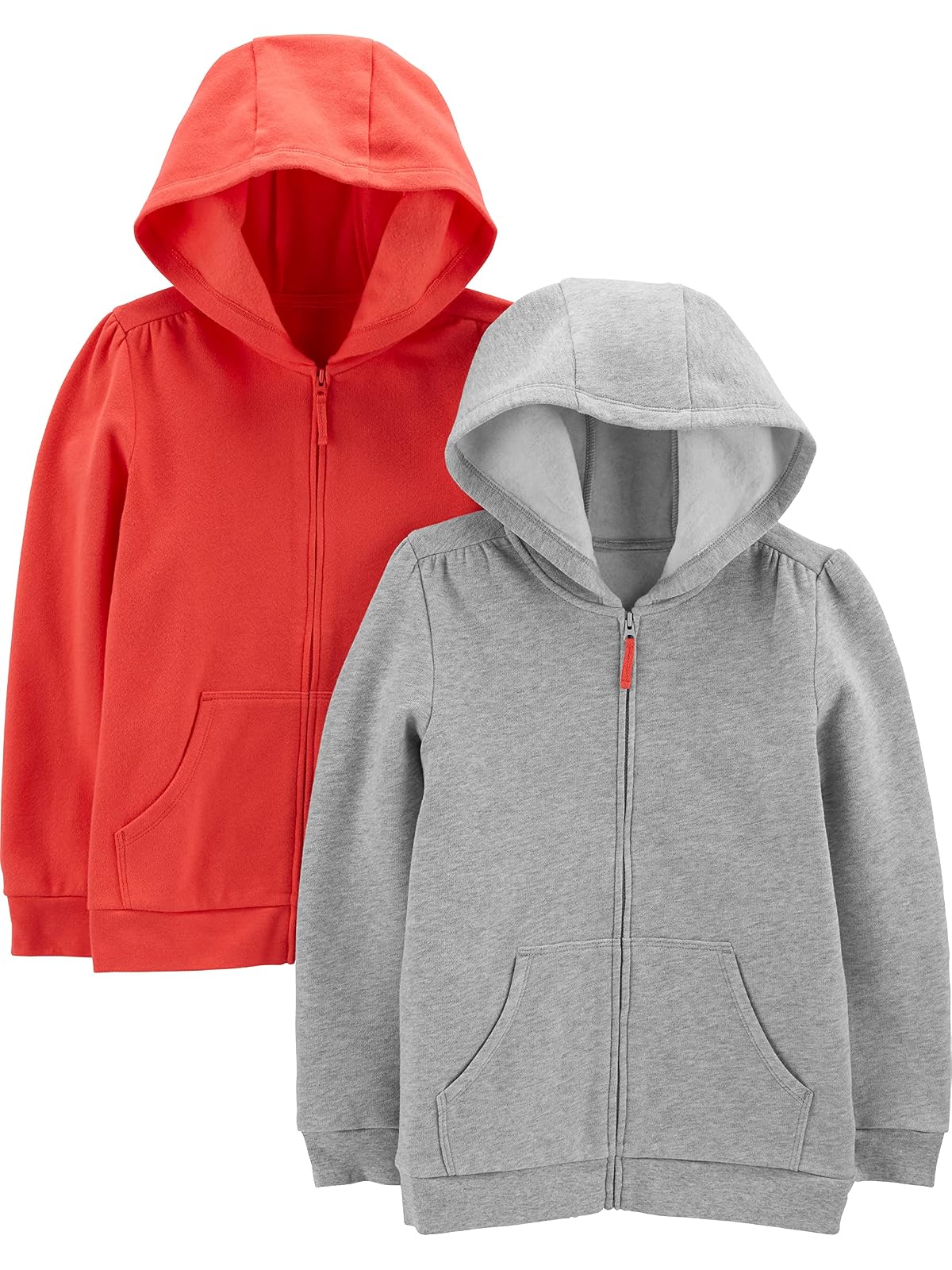 Simple Joys by Carter's Paquete de 2 Sudaderas de Forro Polar con Cierre Completa Sudadera con Capucha Niñas
