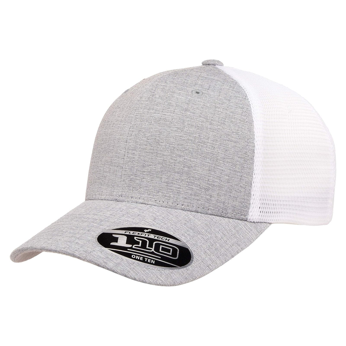 Flexfit Gorra de Malla 110 para Hombre - Talla Única - Melange Silver - White