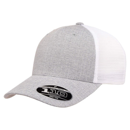 Flexfit Gorra de Malla 110 para Hombre - Talla Única - Melange Silver - White