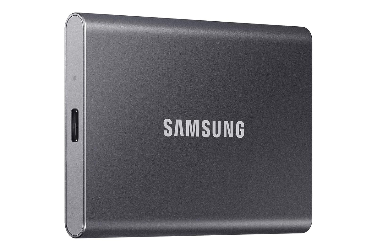 Samsung - SSD portátil T7 de 1 TB – hasta 1050 MB/s – Unidad Externa de Estado sólido USB 3.2, Gris (MU-PC1T0T/AM)