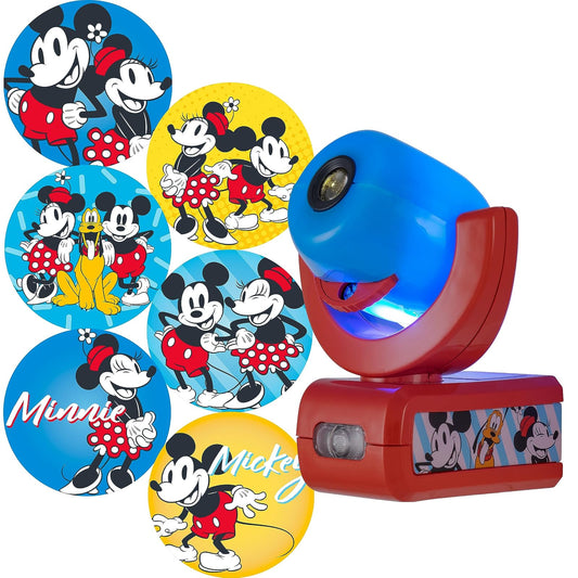 Projectables Disney Mickey and Minnie Mouse Night Light LED Projector, Plug-in, Dusk-to-Dawn Sensor, for Kids, Baby, Boys, Girls, Nursery, Toy Room, Playroom, Bedroom, 67164