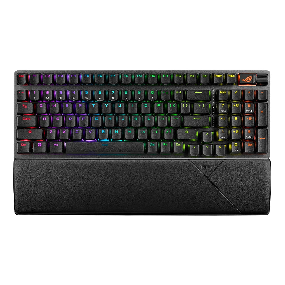 ASUS ROG Strix Scope II 96 Teclado Mecánico RGB Teclas PBT para FPS y MOBA | Inalámbrico tri-modo (2.4GHz/BT/USB-C), formato 96%, switches ROG NX Snow lineales hot-swap, teclas PBT, RGB, hasta 1500h