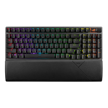 ASUS ROG Strix Scope II 96 Teclado Mecánico RGB Teclas PBT para FPS y MOBA | Inalámbrico tri-modo (2.4GHz/BT/USB-C), formato 96%, switches ROG NX Snow lineales hot-swap, teclas PBT, RGB, hasta 1500h