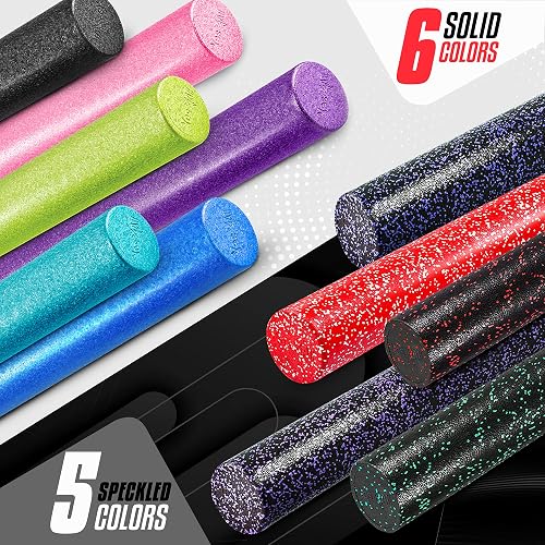 Yes4All Rodillo de Espuma Redondo de Alta Densidad EPP para Espalda, Rodillo de Ejercicio para Yoga, Pilates y Estiramientos - 30, 45, 60, 90 cm