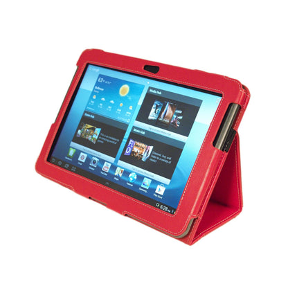 KYASI London All Business - Funda Tipo Libro con Ranuras para Tarjetas ejecutivas para Samsung Galaxy Tab 2 de 10,1 Pulgadas, RAD Red (Rojo), Galaxy Tab 2 10.1" Executive