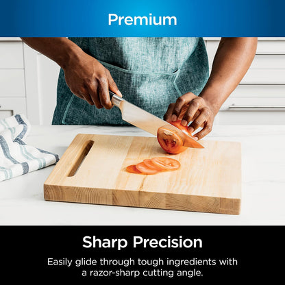 Ninja Foodi NeverDull Cuchillo de Chef 20cm K30020 | Filo de Navaja por +10 Años | NeverDull: el Estuche Afila Automáticamente | Acero Inoxidable 20cm