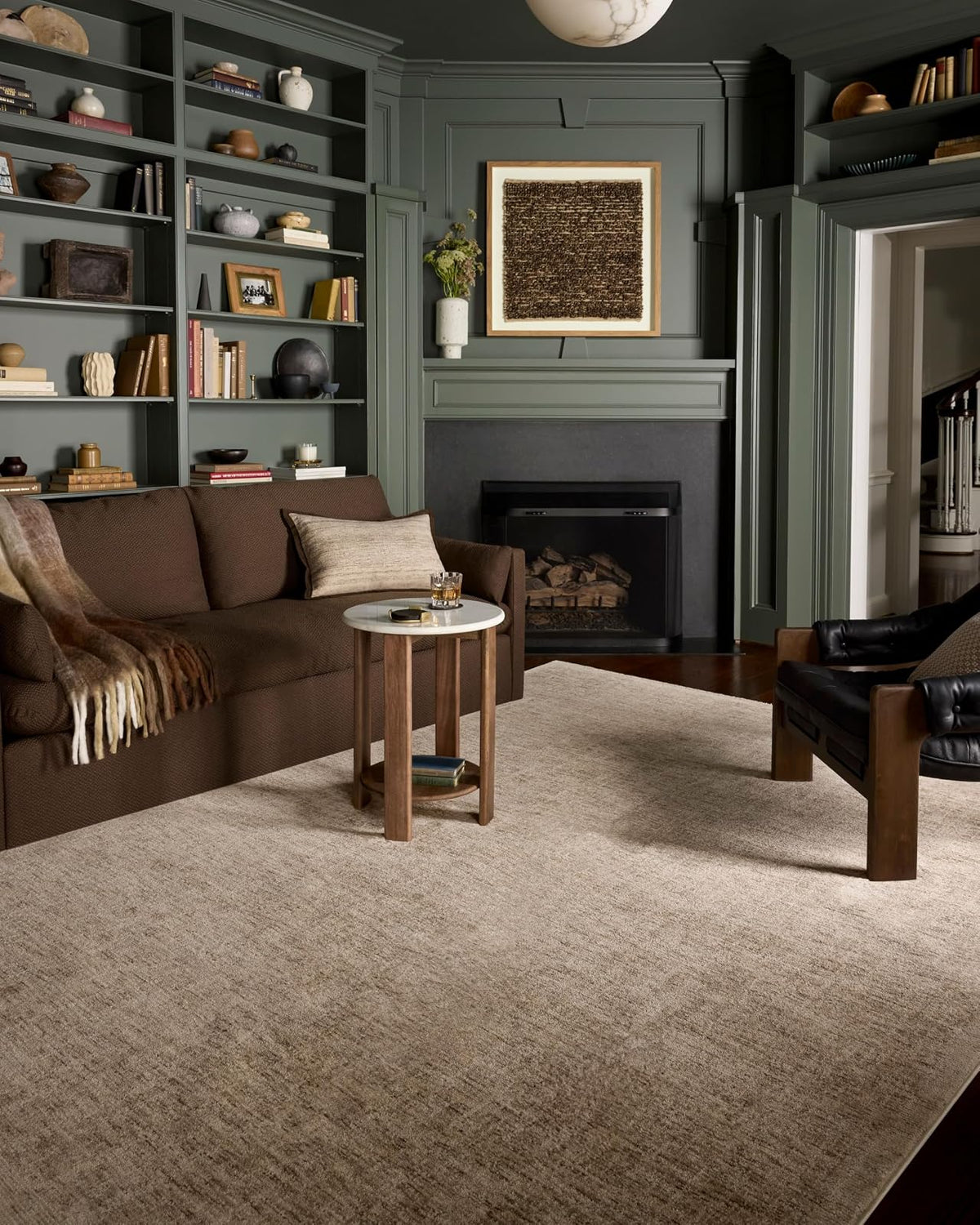 Loloi Tapete Decorativo Winston, Diseño Cross-Hatch - 7'6" x 5'3" (Rectangular) - Taupe - Bone