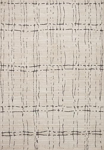 Loloi II Darby Collection DAR-06 Sand/Dk. Grey 2'-7" x 8'-0" Runner Rug