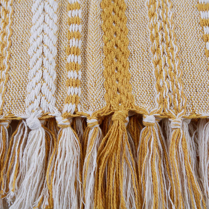 DII Manta Trenzada a Rayas, 50 x 60 Pulgadas, Oro Miel