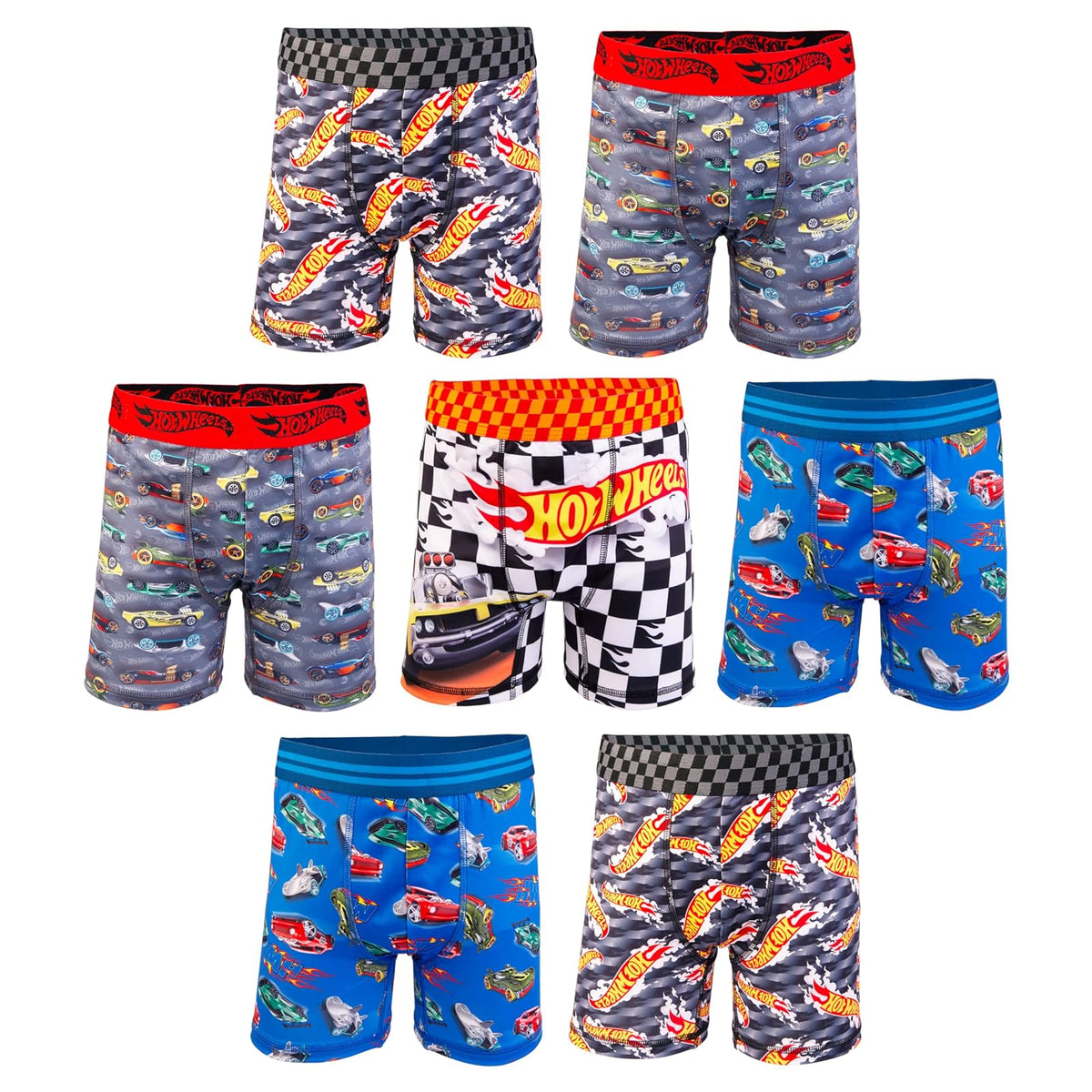 Hot Wheels Boxerbriefs and Briefs Available in Sizes 2/3t, 4t, 4, 6, 8 and 10 Ropa Interior de Hombres Niños