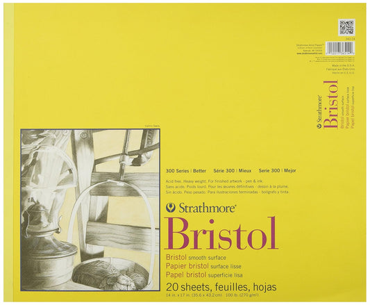 Strathmore - Bloque de dibujo Bristol Smooth 342-14, 14 x 17 pulgadas
