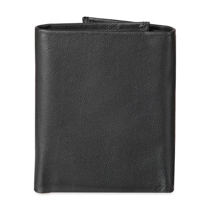 Calvin Klein portafolios triple de piel RFID para hombre, Negro -, Talla única