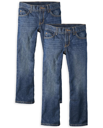 The Children's Place Pantalones Vaqueros para niños, Paquete de 2 Jeans para Niños