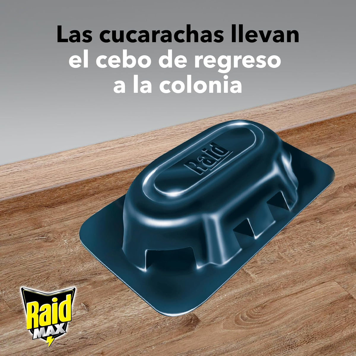 Raid MAX Trampas Insecticida Mata Cucarachas Sistema Exterminador, 8 Piezas