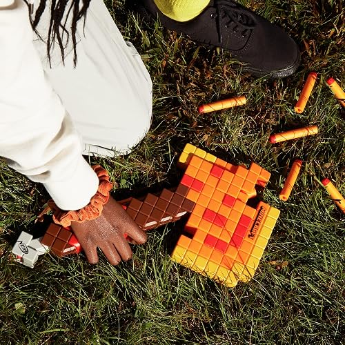 NERF Lanzador Minecraft Firebrand Hacha 6 Dardos