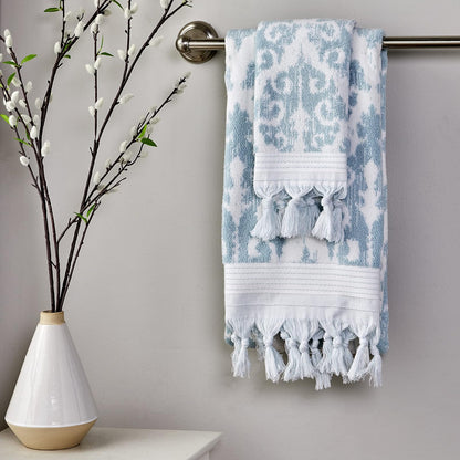SKL Home Mirage - Flecos, Toallas de Mano, Aqua, Juego de 2, Agua (Aqua), Hand Towel Set, 1