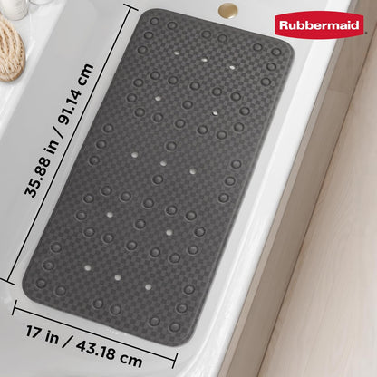 Rubbermaid Alfombrilla de Espuma Suave para Tina de Baño y Ducha, Tapete Antideslizante para Tina con Orificios de Drenaje Rápido, 35.88 x 17 Pulgadas Alfombrilla de Baño Libre de BPA para Interior de