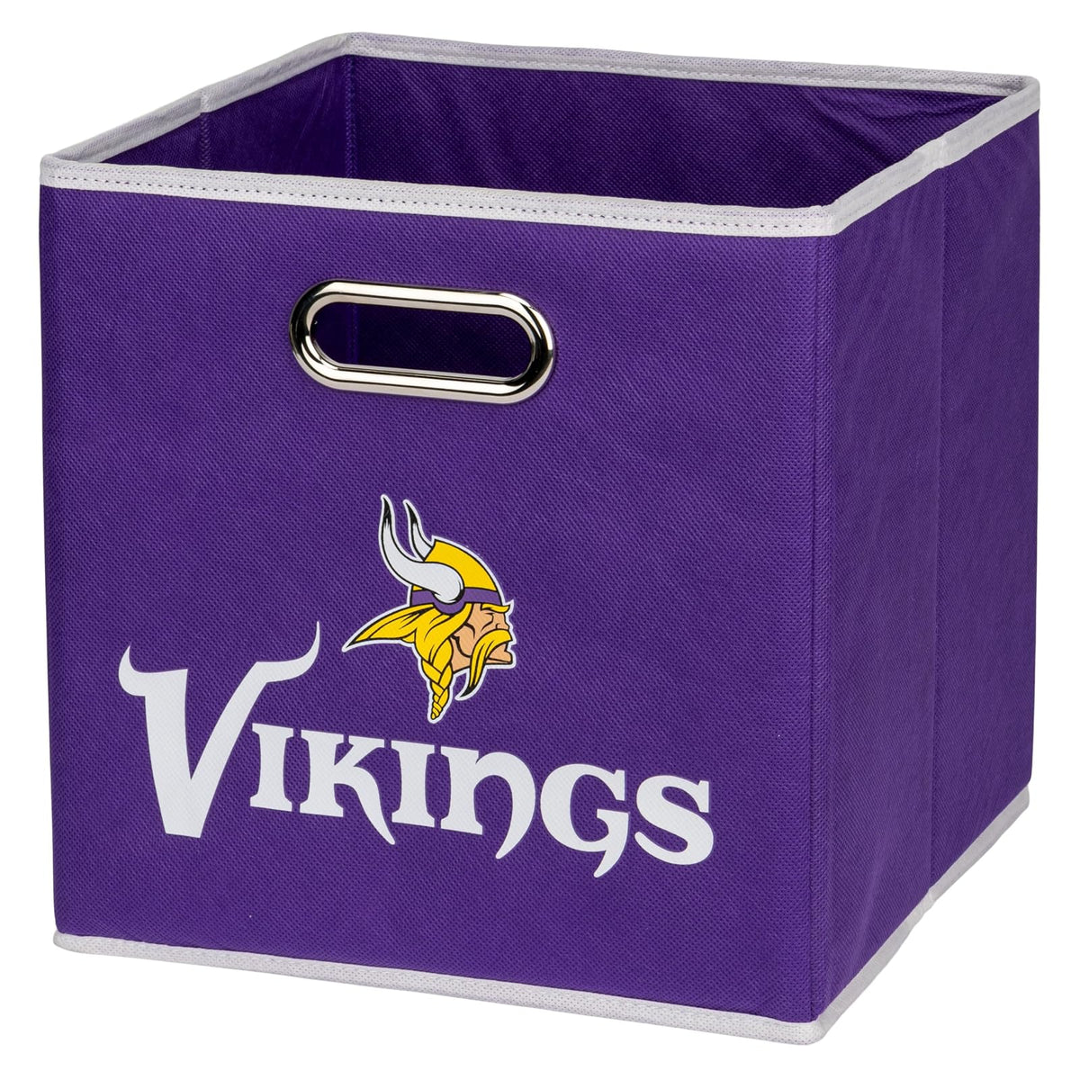 Franklin Sports Cubos de Almacenamiento de Tela de Equipo de NFL Hecho para Adaptarse a los organizadores de Almacenamiento (27.9 x 26.6 x 26.6 cm) - Minnesota Vikings