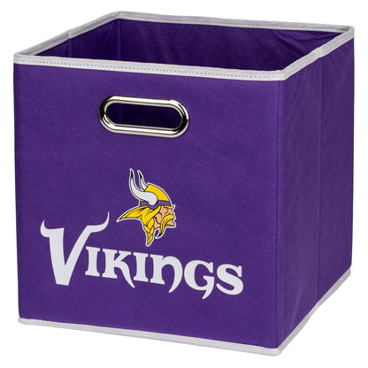 Franklin Sports Cubos de Almacenamiento de Tela de Equipo de NFL Hecho para Adaptarse a los organizadores de Almacenamiento (27.9 x 26.6 x 26.6 cm) - Minnesota Vikings