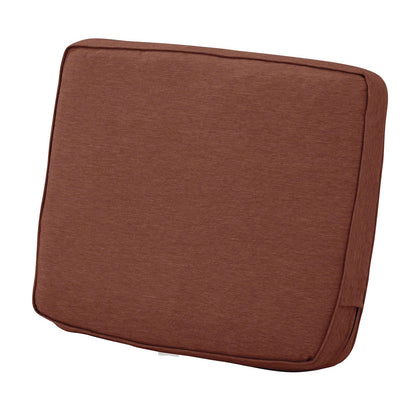 Classic Accessories Montlake - Cojín de Respaldo para Patio, Resistente al Agua - 21"W x 20"H x 4"Thick - jaspeado henna