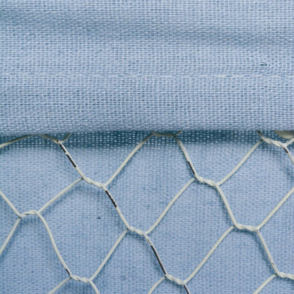 DII - Cesta de alambre para pollo, forro de tela extraíble, color blanco envejecido, juego de 3, mezclilla lavada