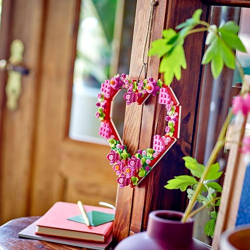 Lego Corazón Decorativo Set de construcción y decoración Infantil, Idea de Regalo para el Día de San Valentín, Accesorio Mural para niñas y niños 40638