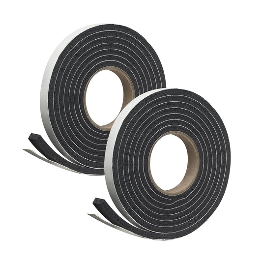 Frost King R534H - Cinta de espuma de goma esponjosa, 3/4 pulgadas x 5/16 pulgadas, 10 pies de largo, color negro, paquete de 2