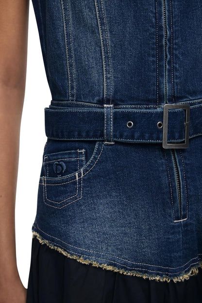Desigual Vest_Poplin Vestido Mujer