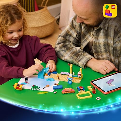 LEGO | Disney Diversión en la Playa con Lilo y Stitch – Set de Construcción de Juguetes – Juego Imaginativo con los Personajes Disney Lilo y Stitch – Desde 4 Años – 43280