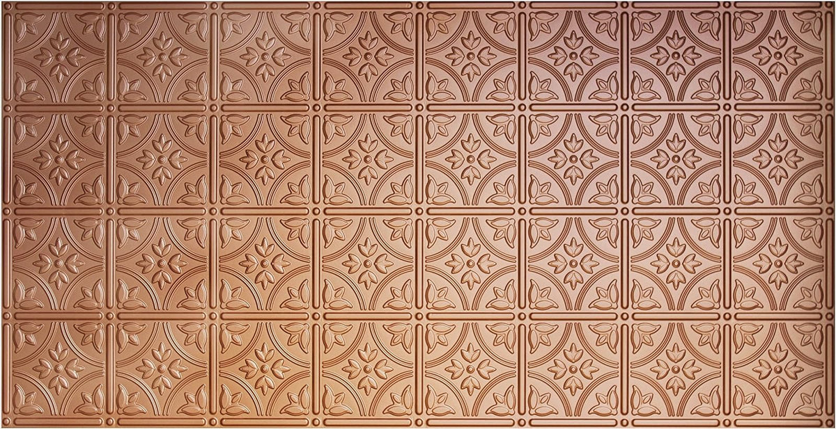 Global Specialty Productos Patrón No. 209 Estaño Estilo panel, 2 por 4-Feet, cobre