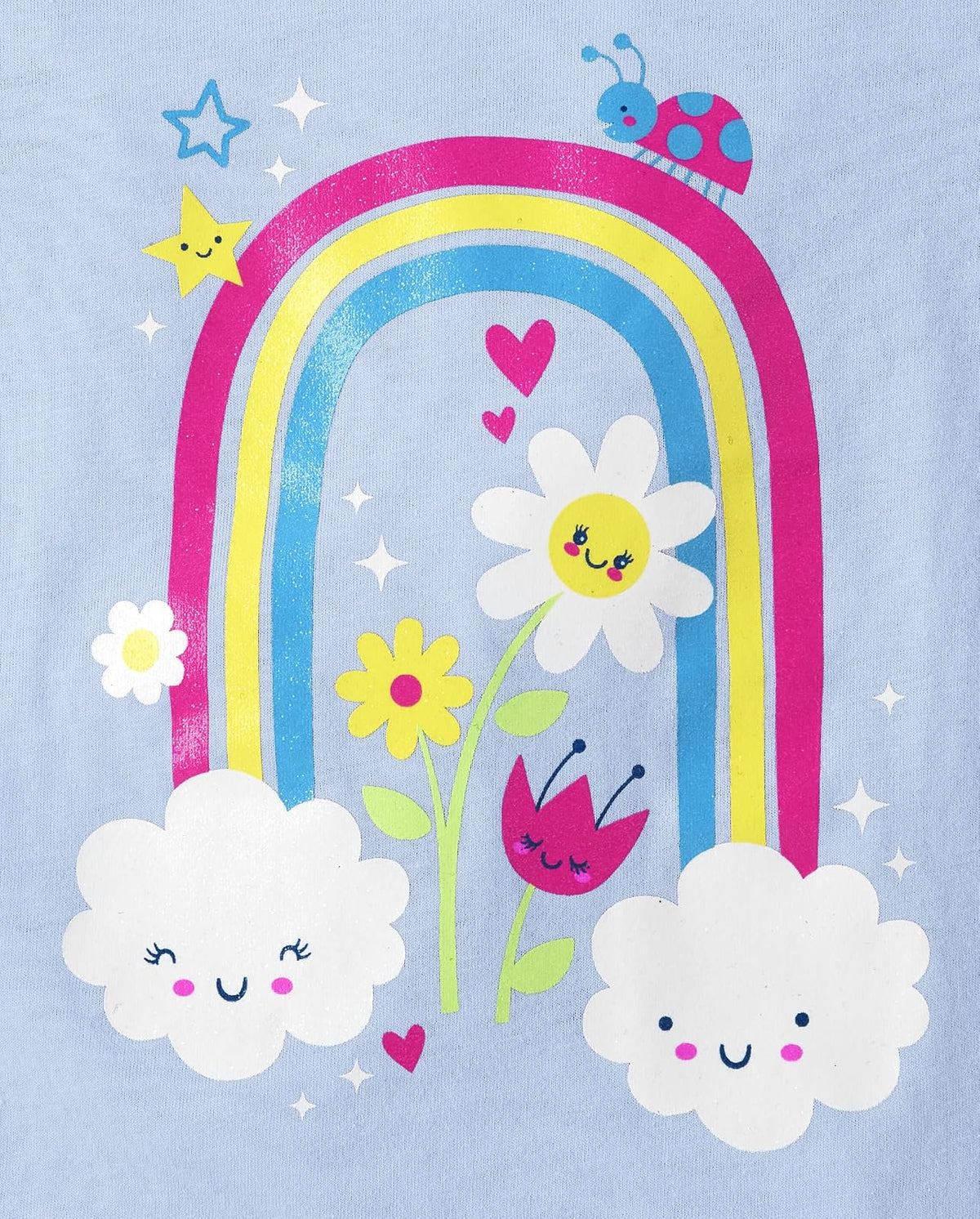 The Children's Place Playera de Manga Corta para niñas pequeñas, Paquete de 3 Camiseta para Niñas