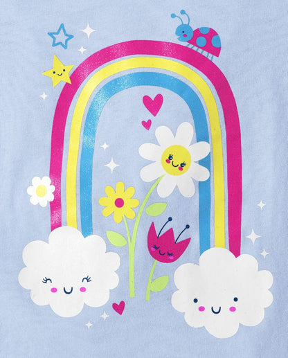 The Children's Place Playera de Manga Corta para niñas pequeñas, Paquete de 3 Camiseta para Niñas