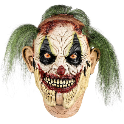 Ghoulish Productions Máscara De Látex Cracked Clown, Accesorio Látex Cosplay Payaso de Miedo, Disfraz Aterrador para Halloween y Fiestas Temáticas, Cosplay Bufón Creepy, Diseño Artesanal