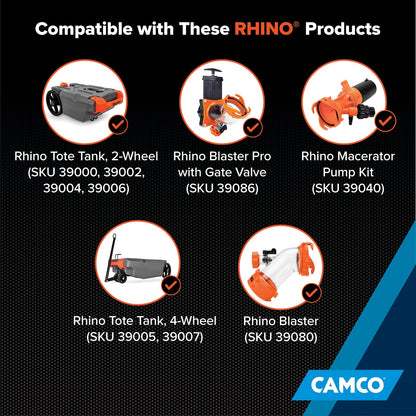 Camco RhinoFLEX Manguera de Limpieza, Naranja, 22990