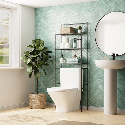 Zenna Home E2523HB Mueble Organizador para Baño, Estilo Cruzado, Acabado Color Bronce Satinado