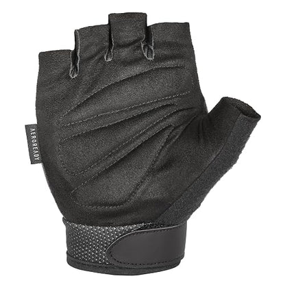 Adidas Guantes Esenciales Ajustables sin Dedos para Hombres y Mujeres, Guantes Acolchados para Levantamiento de Pesas, Correas de muñeca Ajustables para Ajuste Seguro