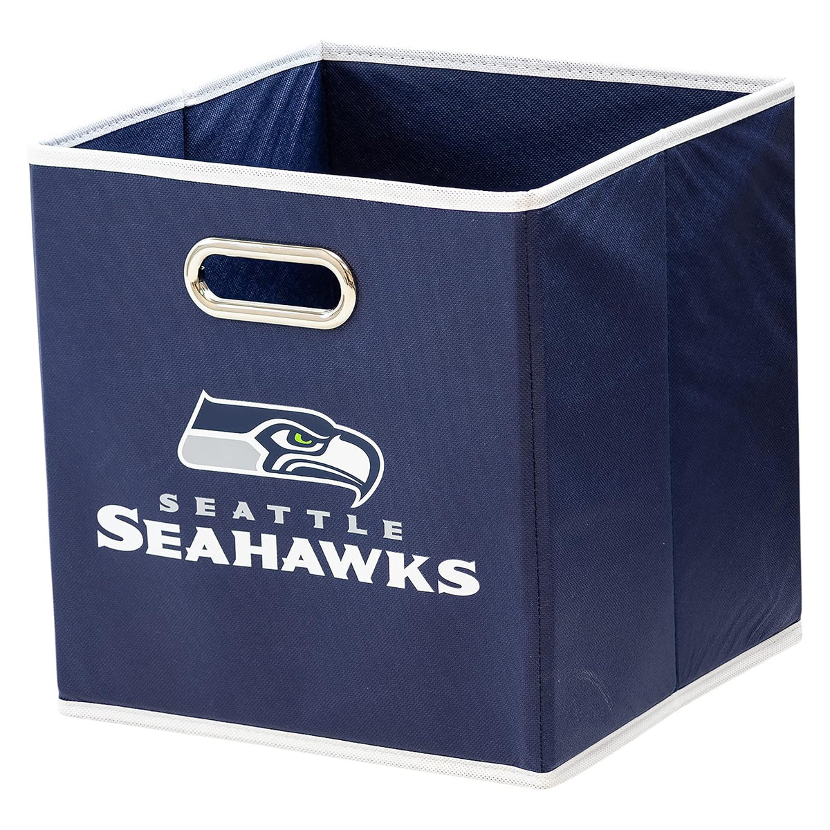 Franklin Sports Cubos de Almacenamiento de Tela de Equipo de NFL Hecho para Adaptarse a los organizadores de Almacenamiento (27.9 x 26.6 x 26.6 cm) - Seattle Seahawks