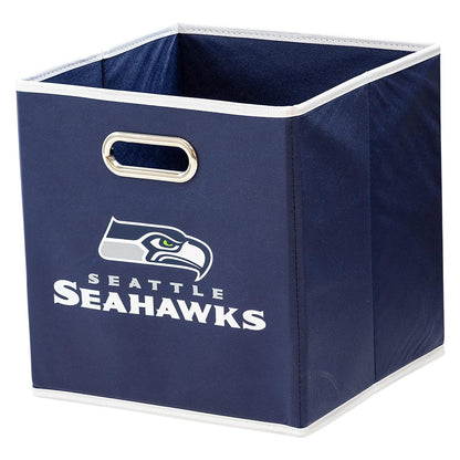 Franklin Sports Cubos de Almacenamiento de Tela de Equipo de NFL Hecho para Adaptarse a los organizadores de Almacenamiento (27.9 x 26.6 x 26.6 cm) - Seattle Seahawks