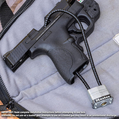 Master Lock 107DSPT Cable Gun Lock, Keyed Different