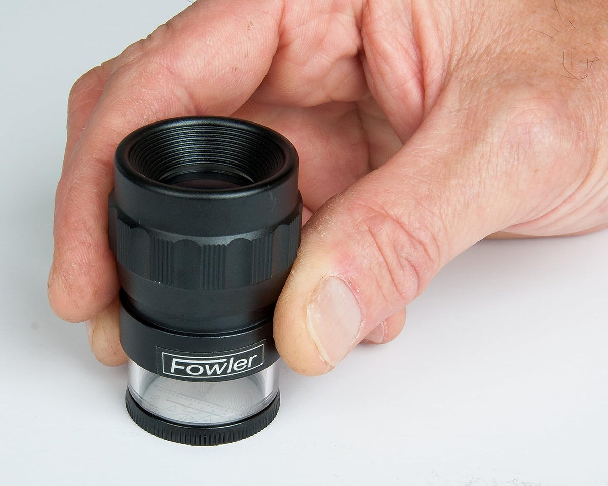 Fowler 52-664-009-0, juego de comparador óptico de 10 x bolsillo con 9 recículos