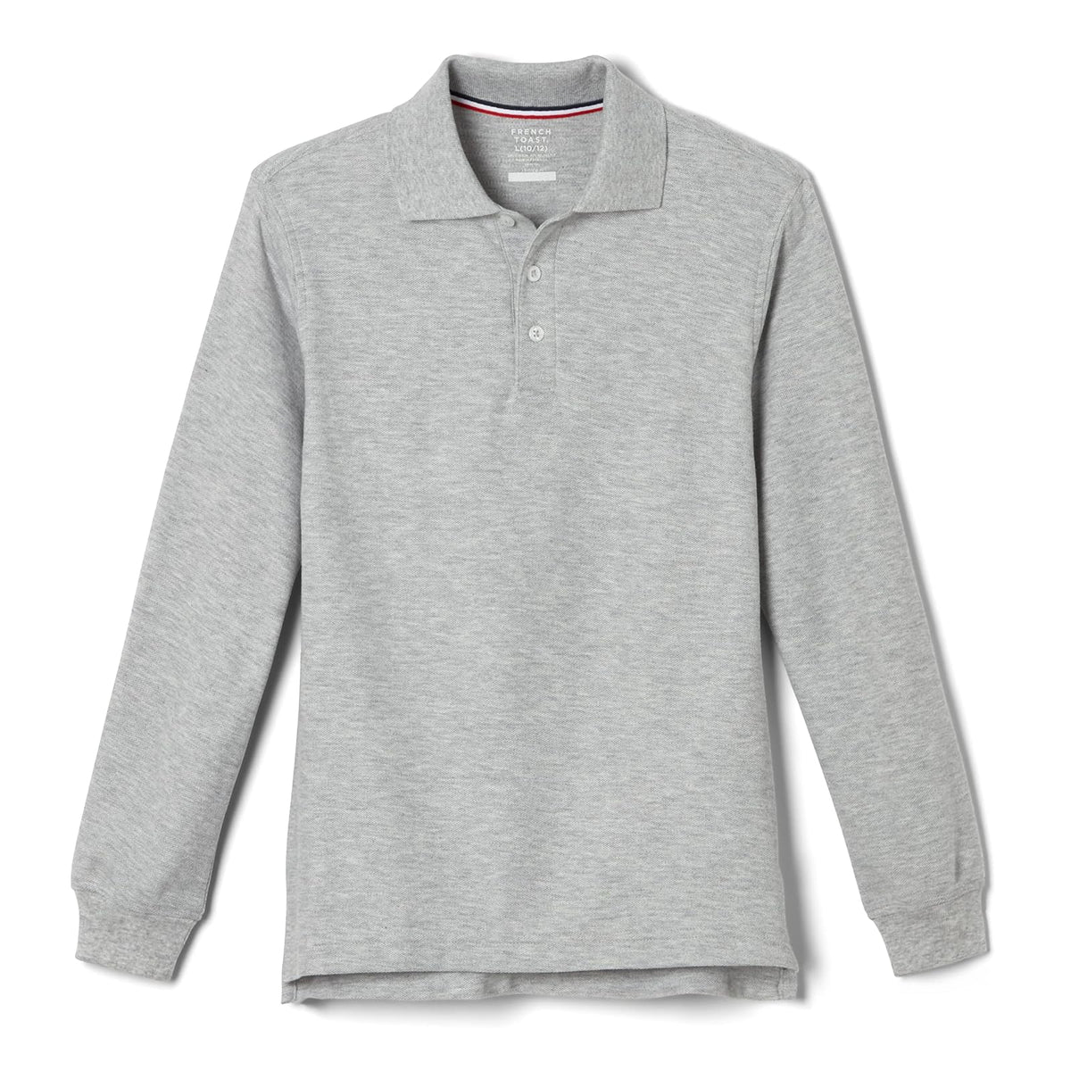 French Toast Long Sleeve Pique Polo Shirt (Standard & Husky) Camisa de Polo para Niños