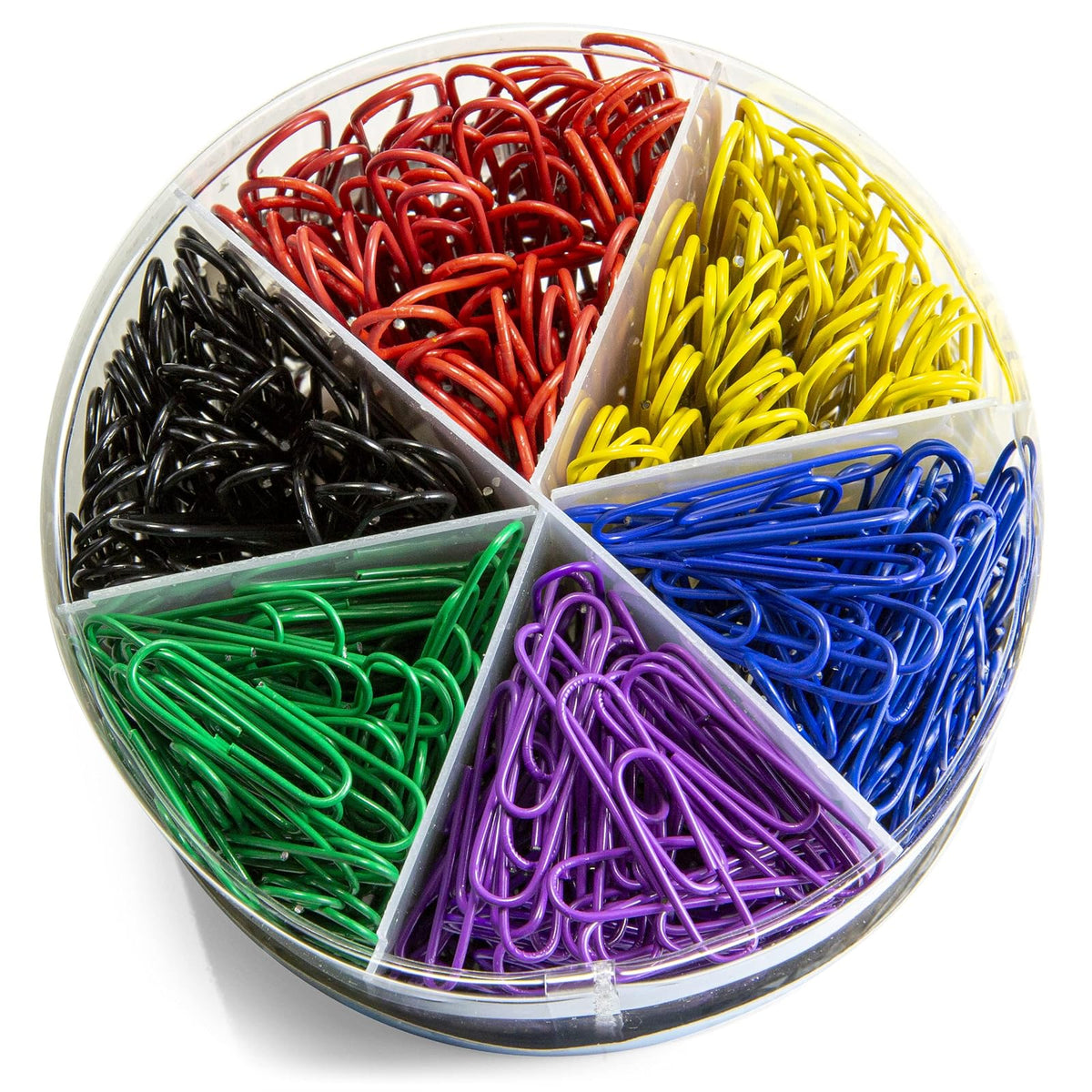 Officemate PVC Free color Coated Paper Clips, 450 Per Tub Office Paper Clamp (97229)