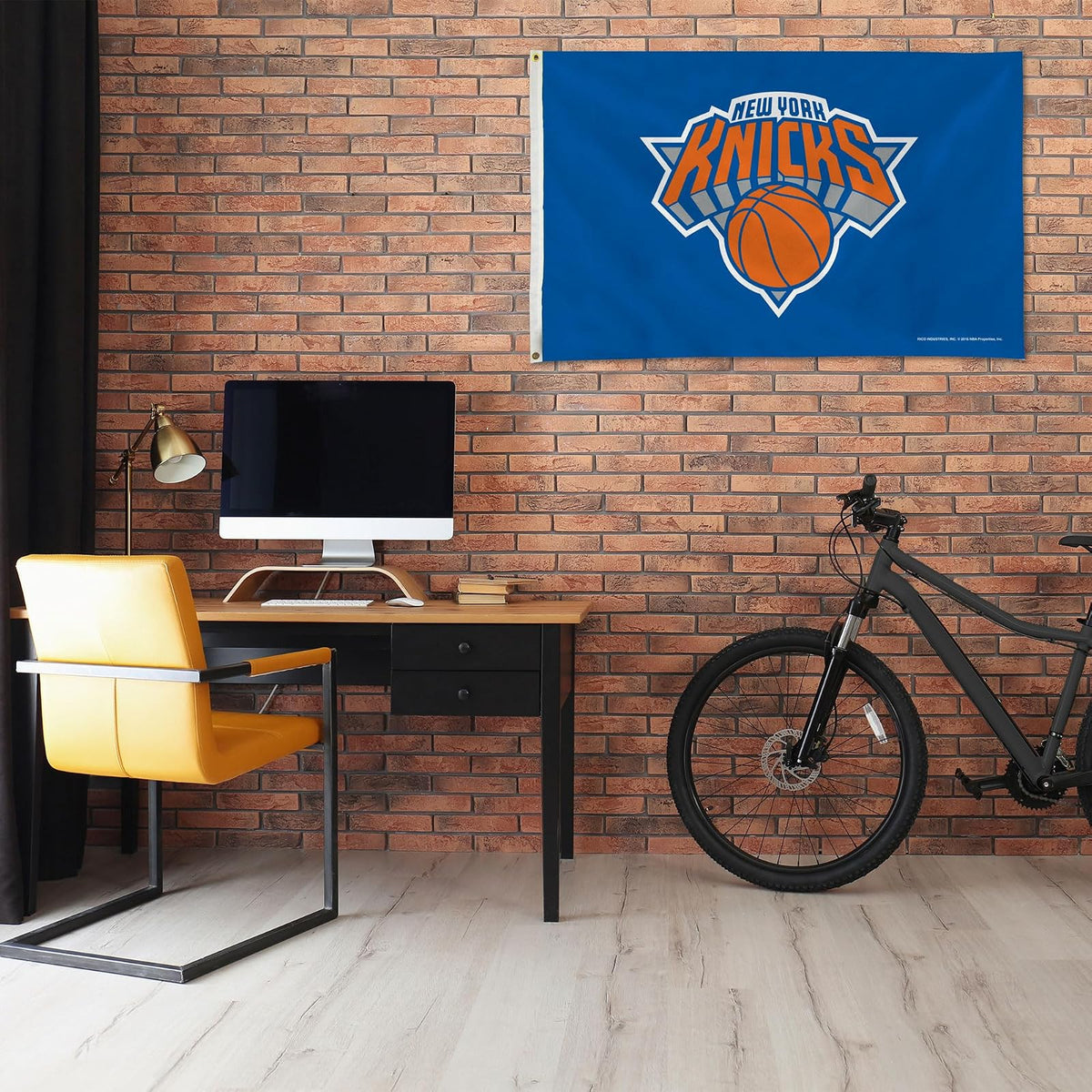 Rico Industries NBA New York Knicks - Bandera principal de de 3 x 5 pies, de una sola cara, interior o exterior, decoración del hogar