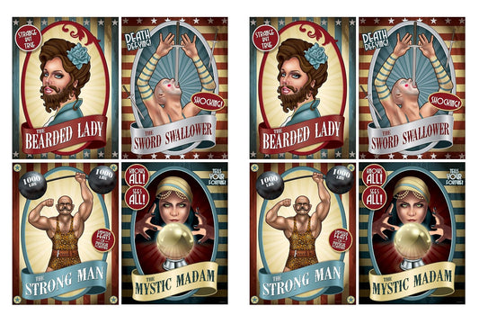 Beistle 54982 Vintage Circus Poster Cutouts, Multicolor, 15.25", 8 Pieces