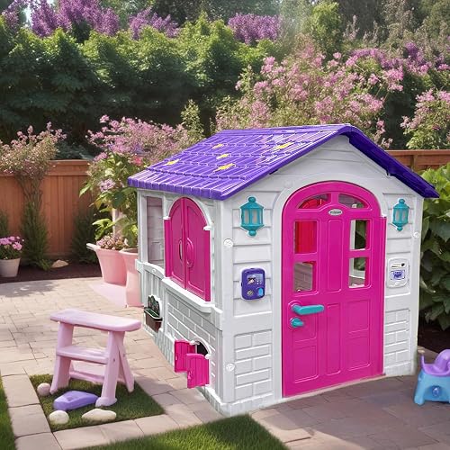 PRINSEL | Casita Infantil de Juegos | Casita y Supermercado para Niñas | Play House 2 en 1 | Rosa | De 2 a 6 Años, Espaciosa, Timbre con Luz y Sonido, Accesorios | Artículos para Niños