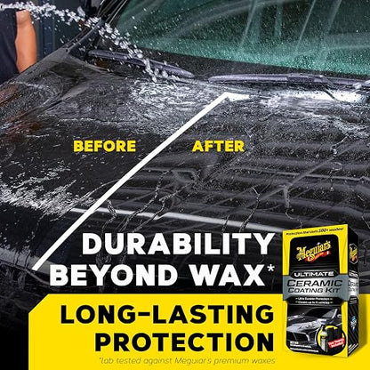 Meguiar's Ultimate Kit de Revestimiento de Cerámica para Automóviles, Protección Duradera, Mayor Brillo