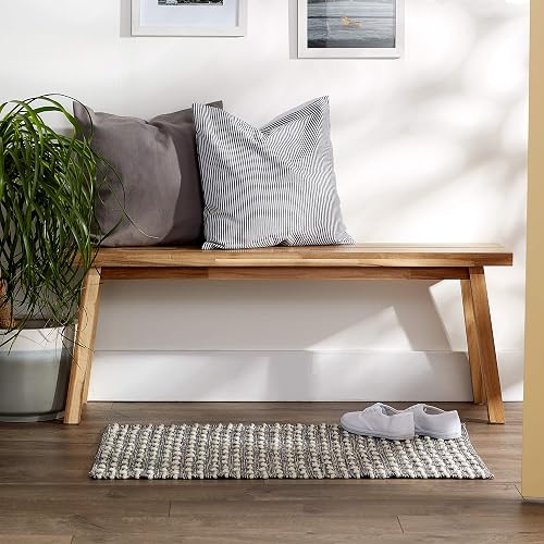 DII Slub Rug Collection - Bucle de algodón Reciclado, 2 x 3 pies, Gris Mineral