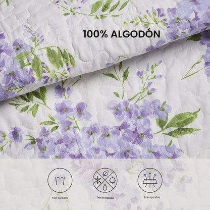 Laura Ashley - Juego de colcha Keighley 221050 Twin Lilac