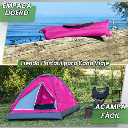 Wakeman Outdoors - Tienda de campaña para 2 Personas – Bolsa de Transporte – Tienda de campaña Ligera para niños o Adultos – Campamentos, mochileros y Equipo de Senderismo