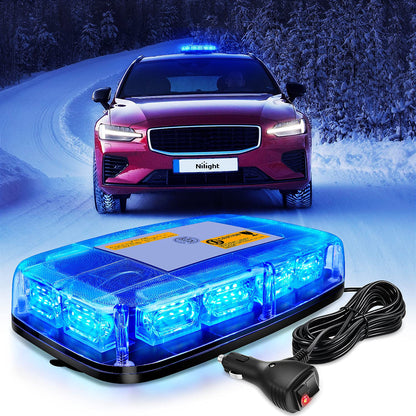 Nilight Luz Estroboscópica LED de Techo 48 LED, Montaje Magnético - Azul - Patchwork